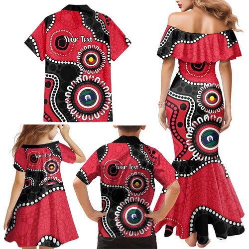 St Kilda NAIDOC 2026 Personalised Family Matching Mermaid Dress and Hawaiian Shirt 50 Years of Deadly Aboriginal Art
