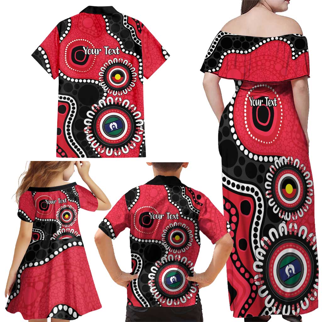 St Kilda NAIDOC 2026 Personalised Family Matching Off Shoulder Maxi Dress and Hawaiian Shirt 50 Years of Deadly Aboriginal Art