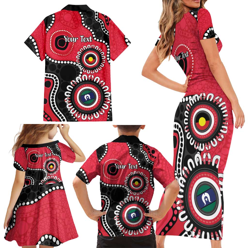 St Kilda NAIDOC 2026 Personalised Family Matching Short Sleeve Bodycon Dress and Hawaiian Shirt 50 Years of Deadly Aboriginal Art