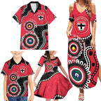 St Kilda NAIDOC 2026 Personalised Family Matching Summer Maxi Dress and Hawaiian Shirt 50 Years of Deadly Aboriginal Art