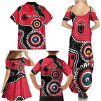 St Kilda NAIDOC 2026 Personalised Family Matching Summer Maxi Dress and Hawaiian Shirt 50 Years of Deadly Aboriginal Art