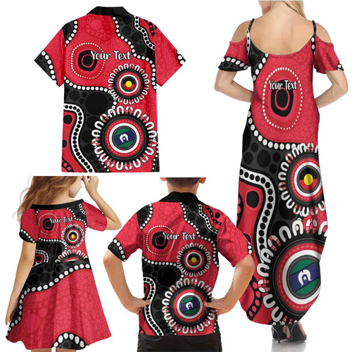St Kilda NAIDOC 2026 Personalised Family Matching Summer Maxi Dress and Hawaiian Shirt 50 Years of Deadly Aboriginal Art