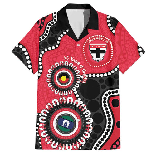 St Kilda NAIDOC 2026 Personalised Family Matching Tank Maxi Dress and Hawaiian Shirt 50 Years of Deadly Aboriginal Art
