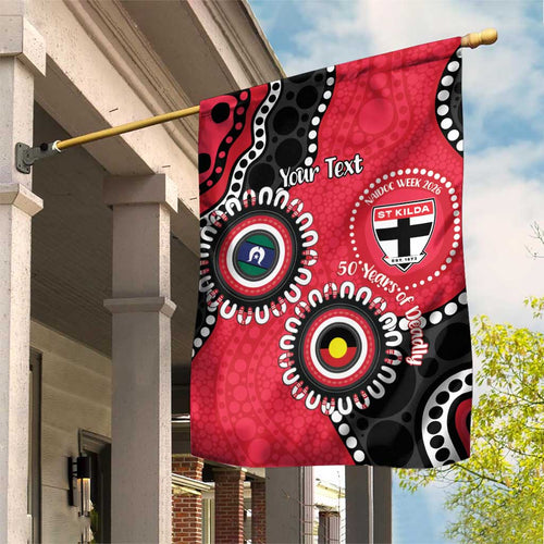 St Kilda NAIDOC 2026 Personalised Garden Flag 50 Years of Deadly Aboriginal Art