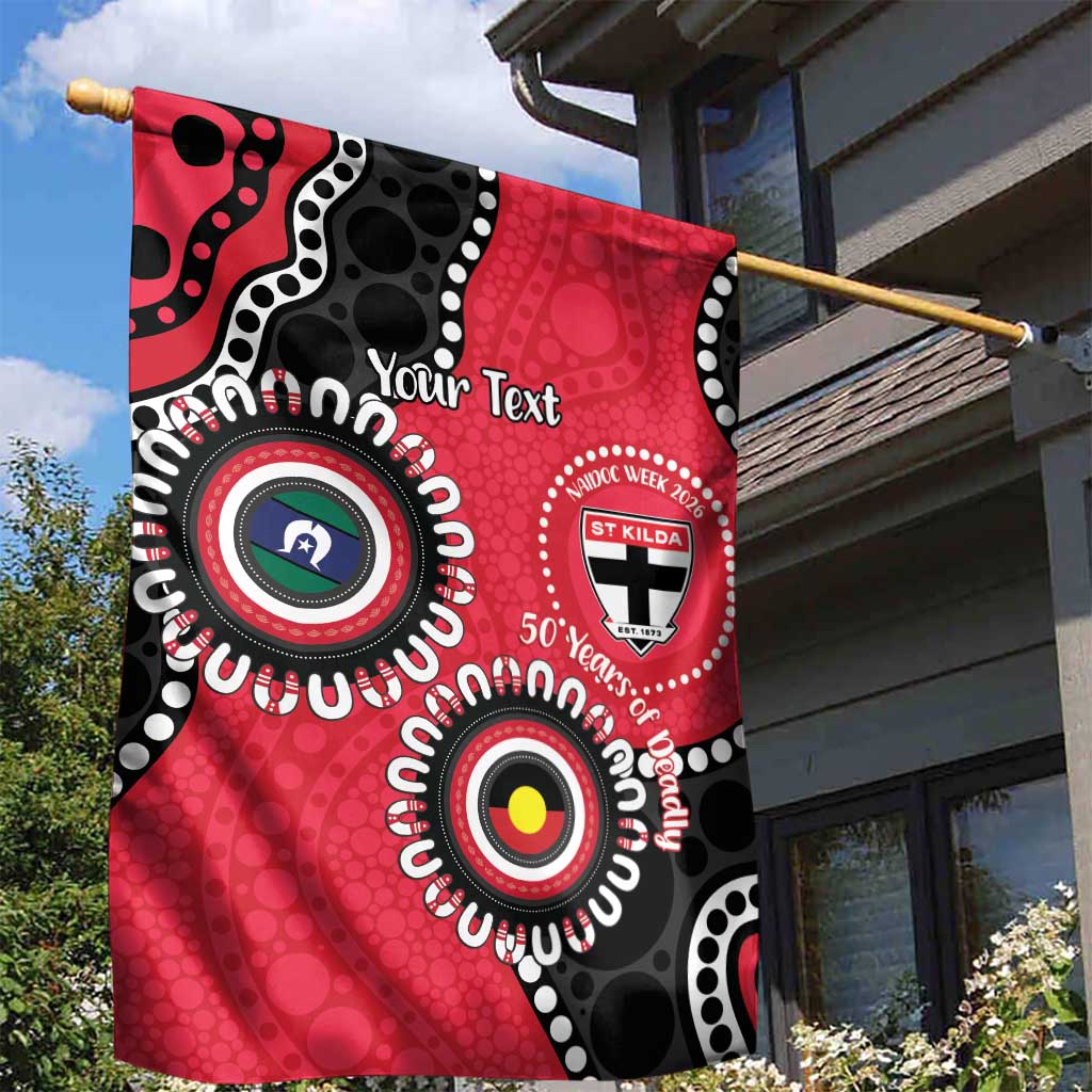 St Kilda NAIDOC 2026 Personalised Garden Flag 50 Years of Deadly Aboriginal Art