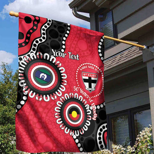 St Kilda NAIDOC 2026 Personalised Garden Flag 50 Years of Deadly Aboriginal Art