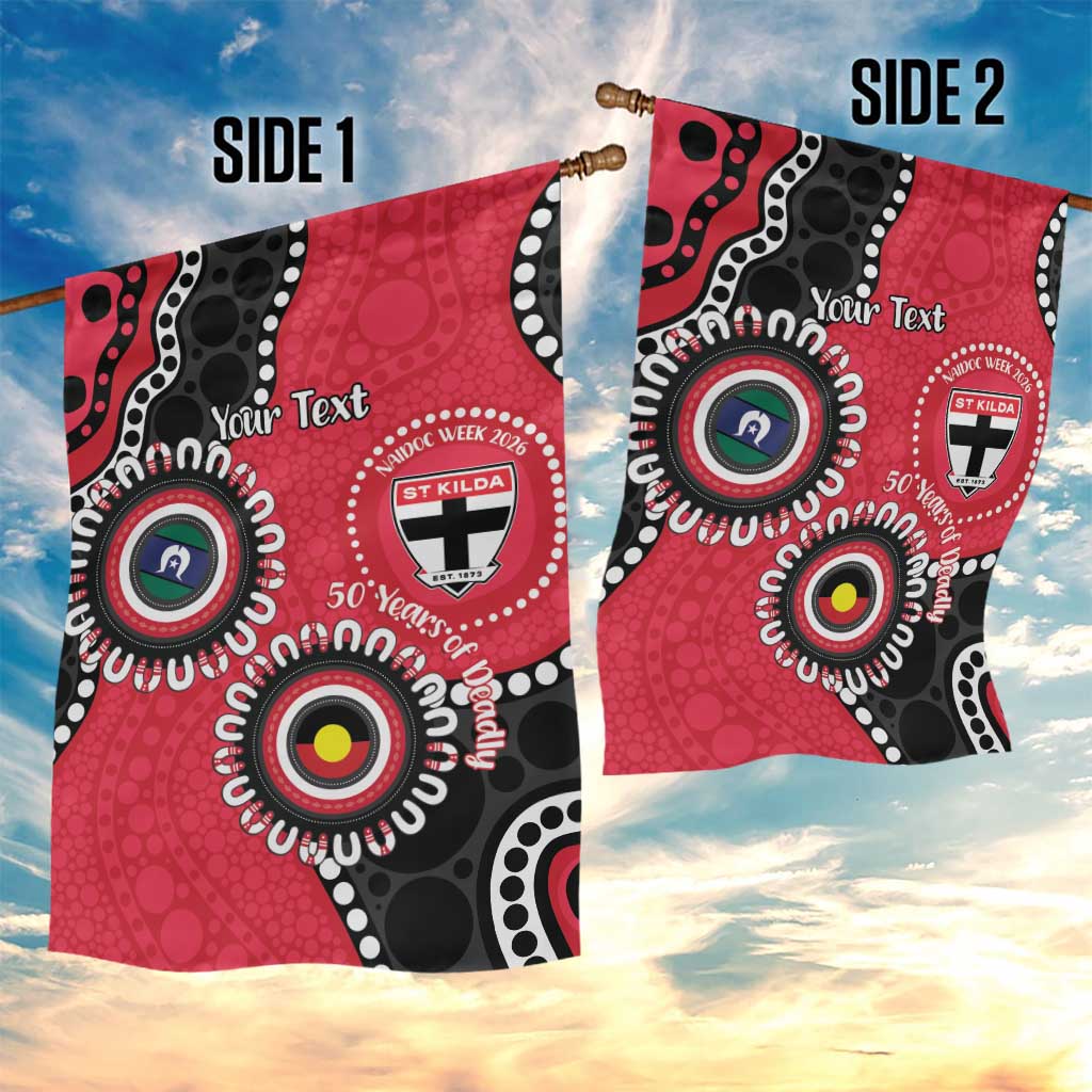 St Kilda NAIDOC 2026 Personalised Garden Flag 50 Years of Deadly Aboriginal Art