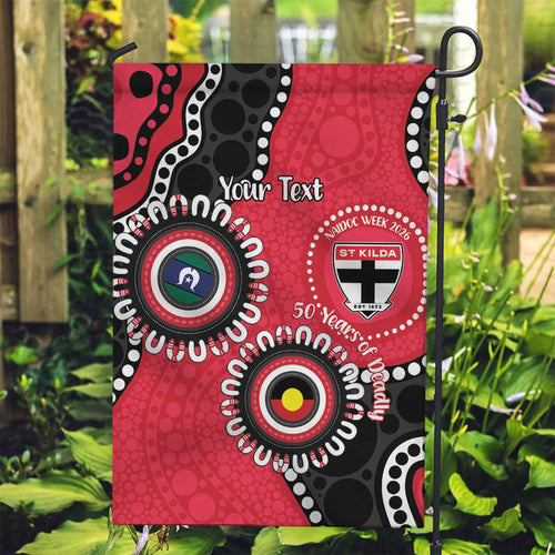 St Kilda NAIDOC 2026 Personalised Garden Flag 50 Years of Deadly Aboriginal Art