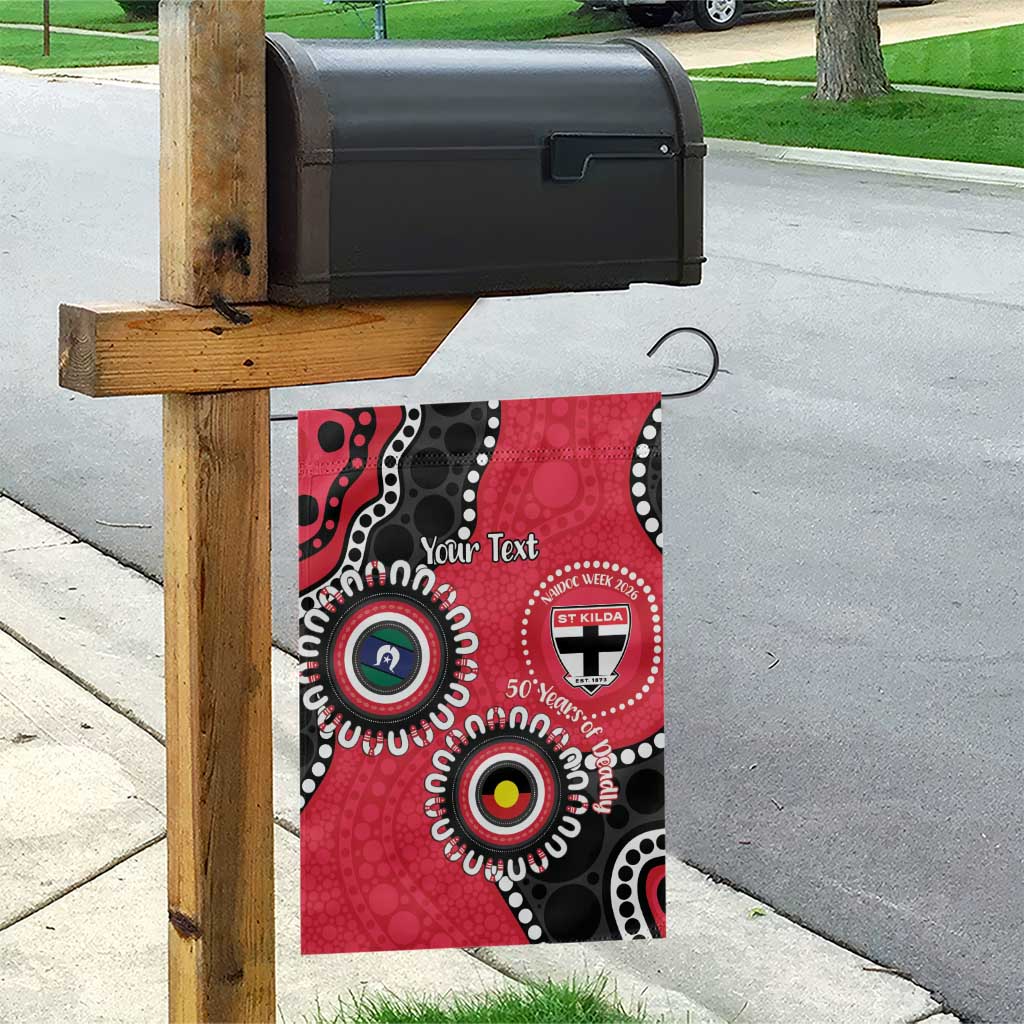 St Kilda NAIDOC 2026 Personalised Garden Flag 50 Years of Deadly Aboriginal Art