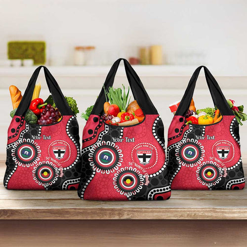 St Kilda NAIDOC 2026 Personalised Grocery Bag 50 Years of Deadly Aboriginal Art