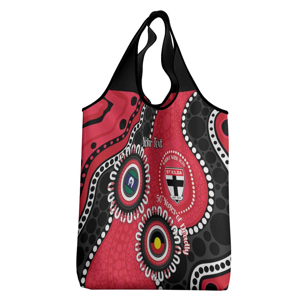 St Kilda NAIDOC 2026 Personalised Grocery Bag 50 Years of Deadly Aboriginal Art