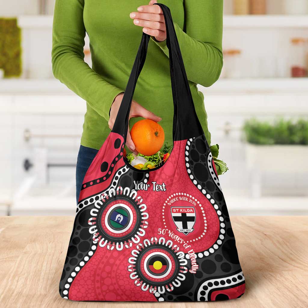 St Kilda NAIDOC 2026 Personalised Grocery Bag 50 Years of Deadly Aboriginal Art