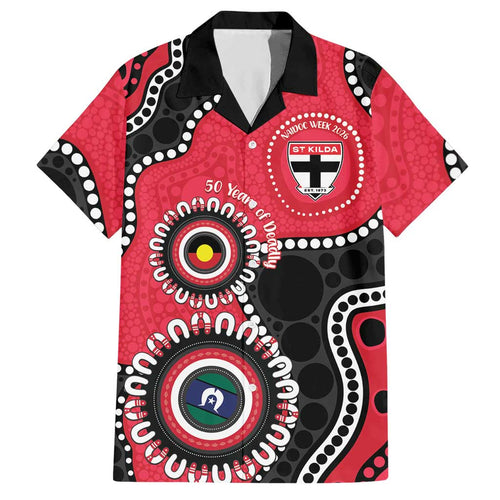 St Kilda NAIDOC 2026 Personalised Hawaiian Shirt 50 Years of Deadly Aboriginal Art