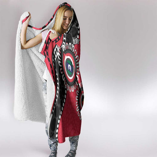 St Kilda NAIDOC 2026 Personalised Hooded Blanket 50 Years of Deadly Aboriginal Art