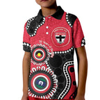 St Kilda NAIDOC 2026 Personalised Kid Polo Shirt 50 Years of Deadly Aboriginal Art