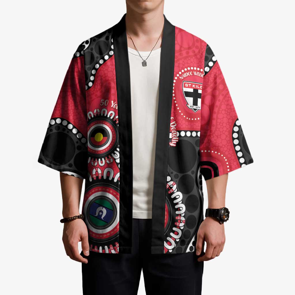 St Kilda NAIDOC 2026 Personalised Kimono 50 Years of Deadly Aboriginal Art