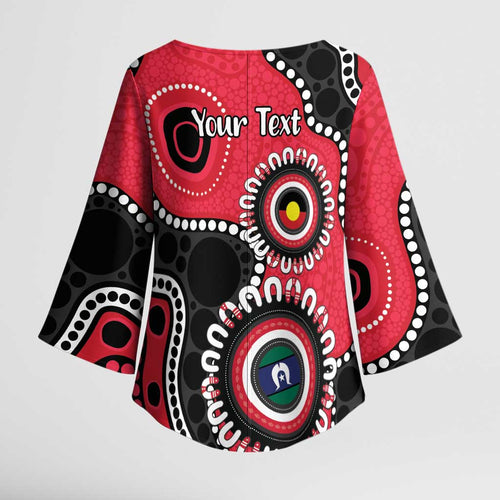 St Kilda NAIDOC 2026 Personalised Kimono Sleeve Blouse 50 Years of Deadly Aboriginal Art