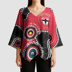 St Kilda NAIDOC 2026 Personalised Kimono Sleeve Blouse 50 Years of Deadly Aboriginal Art