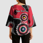 St Kilda NAIDOC 2026 Personalised Kimono Sleeve Blouse 50 Years of Deadly Aboriginal Art