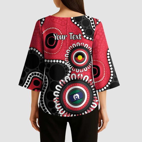 St Kilda NAIDOC 2026 Personalised Kimono Sleeve Blouse 50 Years of Deadly Aboriginal Art