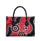 St Kilda NAIDOC 2026 Personalised Leather Bag 50 Years of Deadly Aboriginal Art