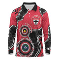 St Kilda NAIDOC 2026 Personalised Long Sleeve Polo Shirt 50 Years of Deadly Aboriginal Art