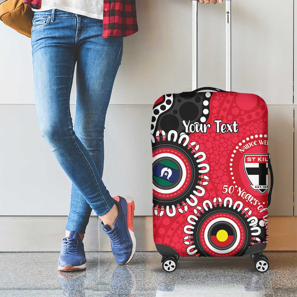St Kilda NAIDOC 2026 Personalised Luggage Cover 50 Years of Deadly Aboriginal Art