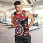 St Kilda NAIDOC 2026 Personalised Men Tank Top 50 Years of Deadly Aboriginal Art