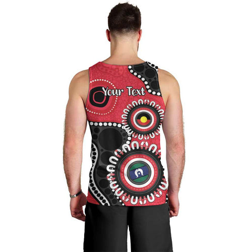 St Kilda NAIDOC 2026 Personalised Men Tank Top 50 Years of Deadly Aboriginal Art