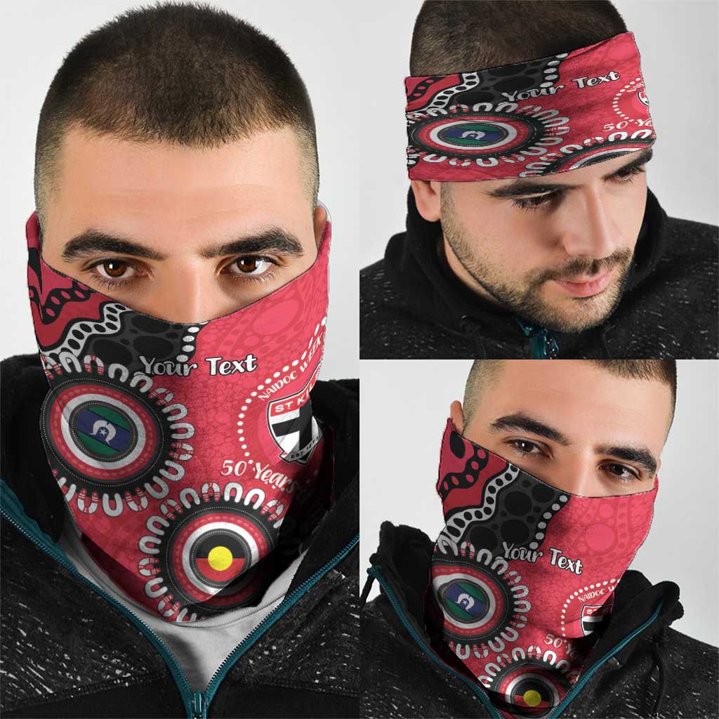 St Kilda NAIDOC 2026 Personalised Neck Gaiter 50 Years of Deadly Aboriginal Art