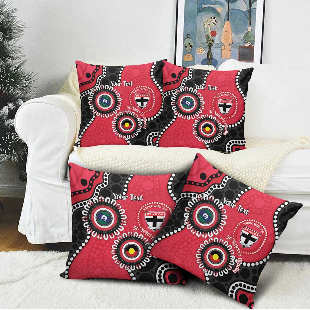 St Kilda NAIDOC 2026 Personalised Pillow Cover 50 Years of Deadly Aboriginal Art