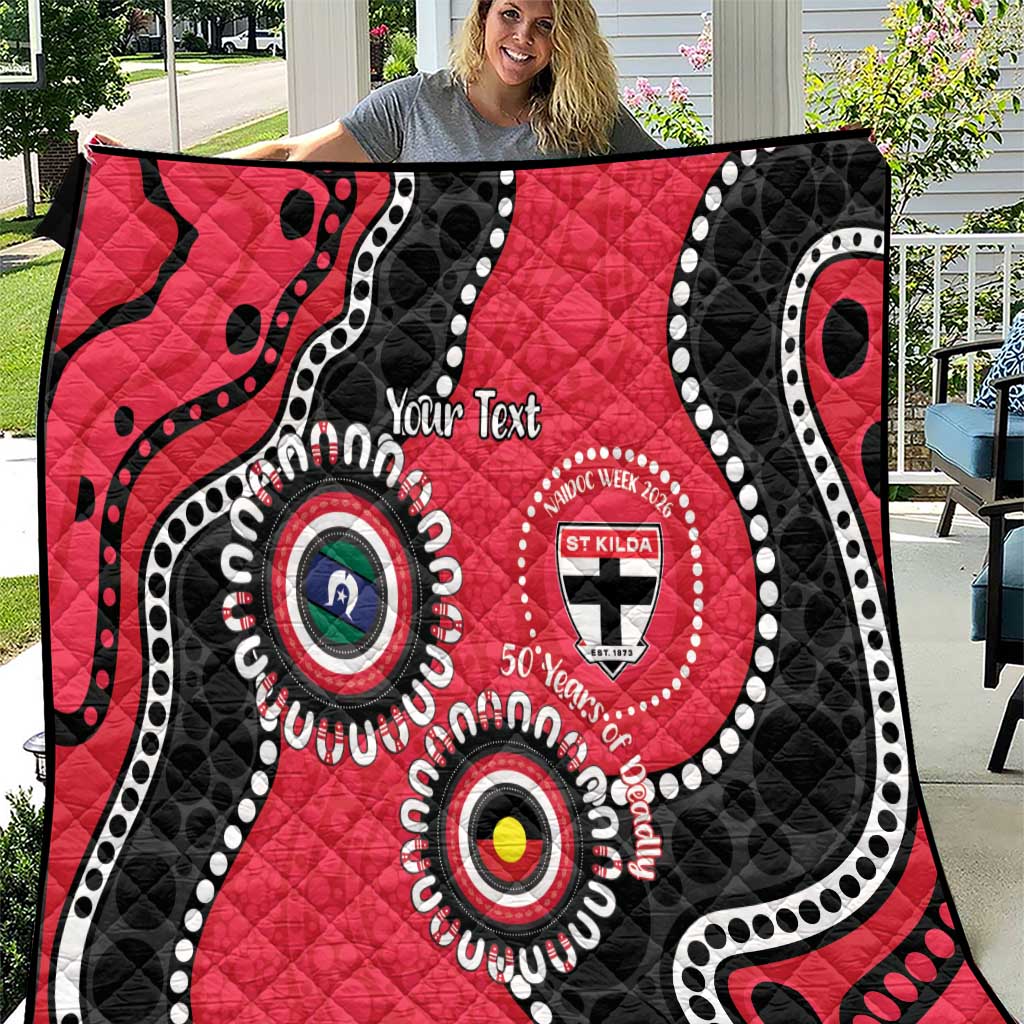 St Kilda NAIDOC 2026 Personalised Quilt 50 Years of Deadly Aboriginal Art