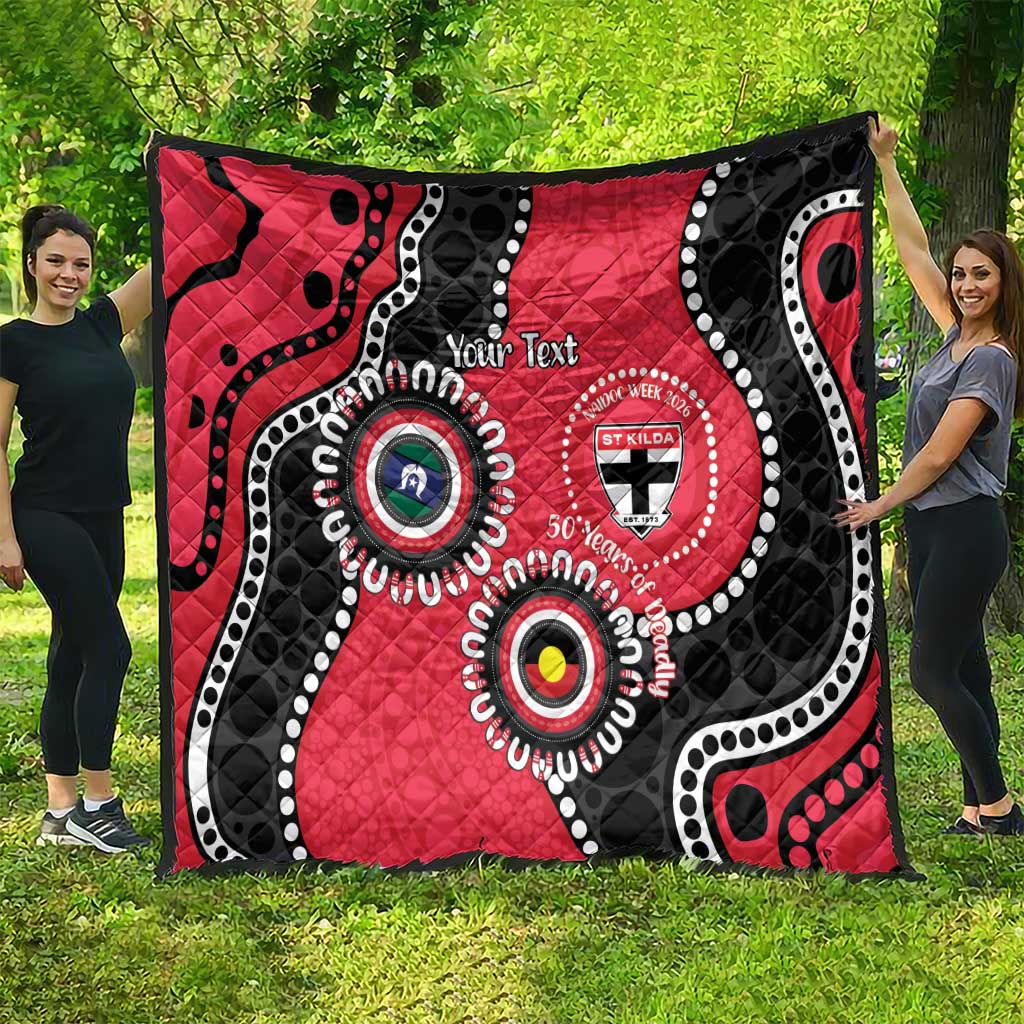 St Kilda NAIDOC 2026 Personalised Quilt 50 Years of Deadly Aboriginal Art
