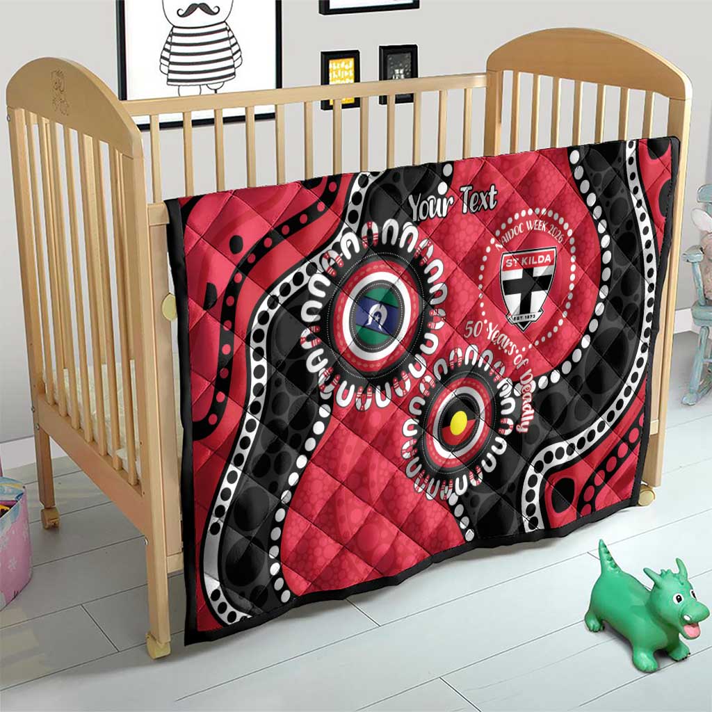St Kilda NAIDOC 2026 Personalised Quilt 50 Years of Deadly Aboriginal Art