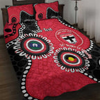 St Kilda NAIDOC 2026 Personalised Quilt Bed Set 50 Years of Deadly Aboriginal Art