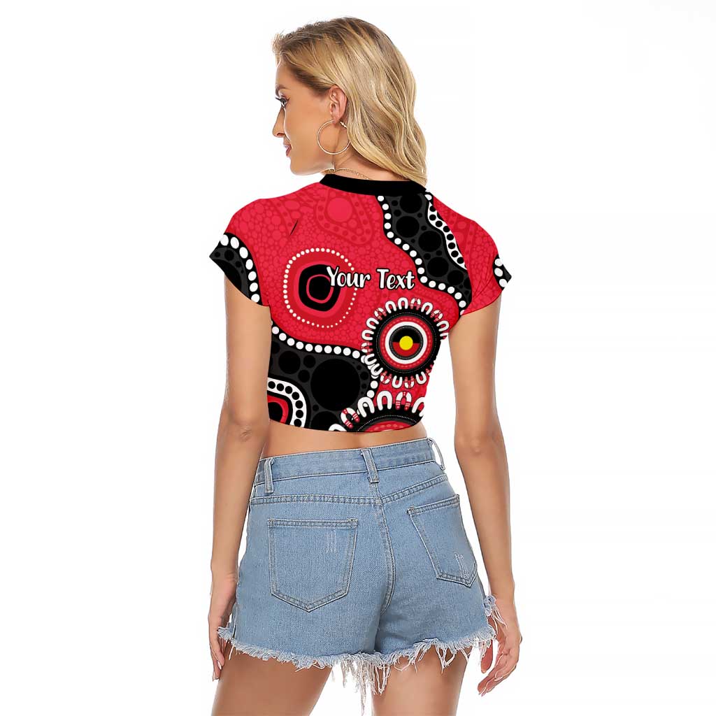 St Kilda NAIDOC 2026 Personalised Raglan Cropped T Shirt 50 Years of Deadly Aboriginal Art