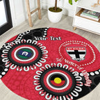 St Kilda NAIDOC 2026 Personalised Round Carpet 50 Years of Deadly Aboriginal Art