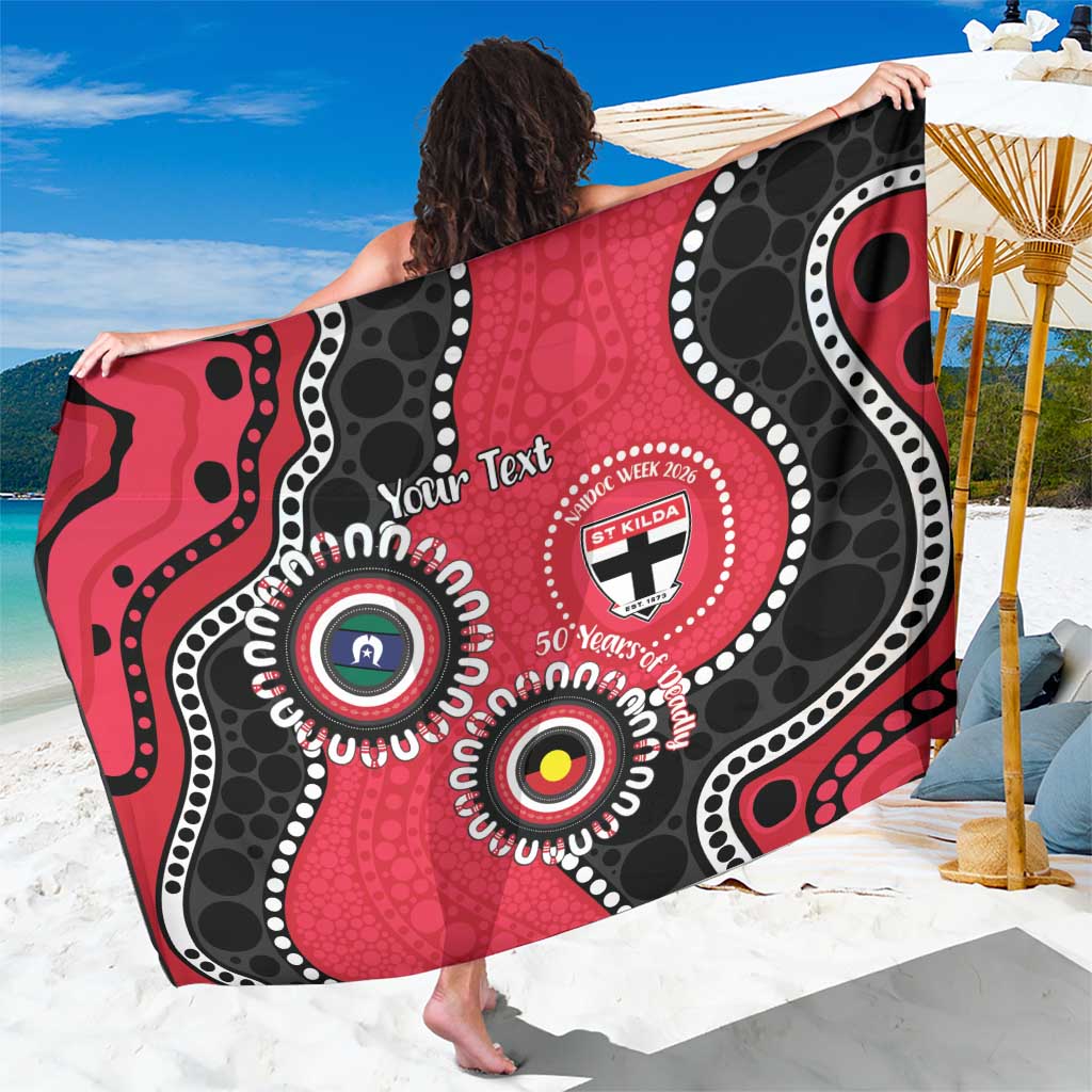 St Kilda NAIDOC 2026 Personalised Sarong 50 Years of Deadly Aboriginal Art