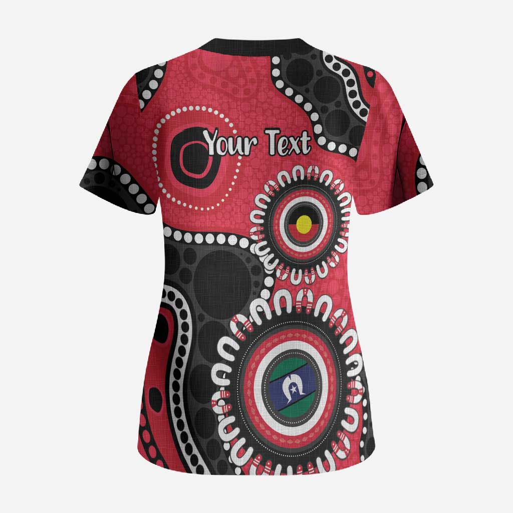 St Kilda NAIDOC 2026 Personalised Scrub Top 50 Years of Deadly Aboriginal Art