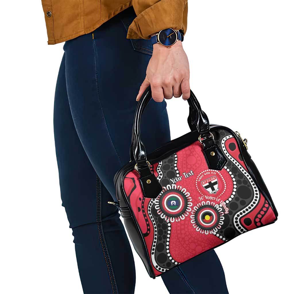 St Kilda NAIDOC 2026 Personalised Shoulder Handbag 50 Years of Deadly Aboriginal Art