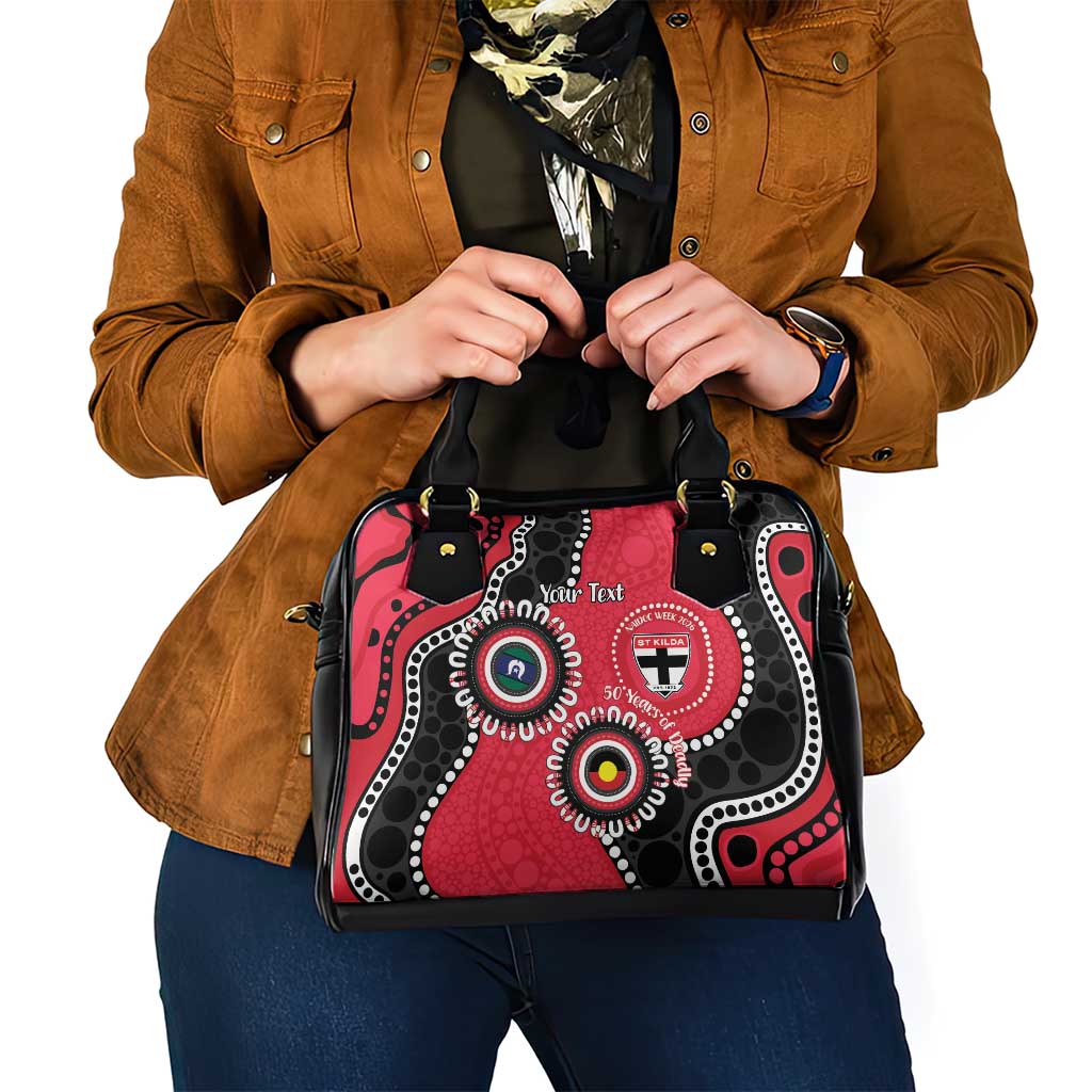 St Kilda NAIDOC 2026 Personalised Shoulder Handbag 50 Years of Deadly Aboriginal Art