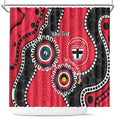 St Kilda NAIDOC 2026 Personalised Shower Curtain 50 Years of Deadly Aboriginal Art
