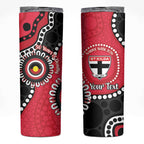 St Kilda NAIDOC 2026 Personalised Skinny Tumbler 50 Years of Deadly Aboriginal Art