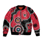 St Kilda NAIDOC 2026 Personalised Sleeve Zip Bomber Jacket 50 Years of Deadly Aboriginal Art