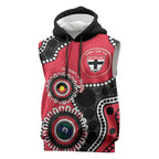 St Kilda NAIDOC 2026 Personalised Sleeveless Hoodie 50 Years of Deadly Aboriginal Art
