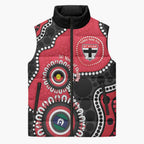St Kilda NAIDOC 2026 Personalised Sleeveless Puffer Jacket 50 Years of Deadly Aboriginal Art