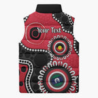St Kilda NAIDOC 2026 Personalised Sleeveless Puffer Jacket 50 Years of Deadly Aboriginal Art