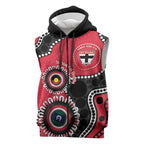 St Kilda NAIDOC 2026 Personalised Sleeveless Zip Hoodie 50 Years of Deadly Aboriginal Art