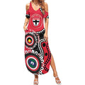 St Kilda NAIDOC 2026 Personalised Summer Maxi Dress 50 Years of Deadly Aboriginal Art