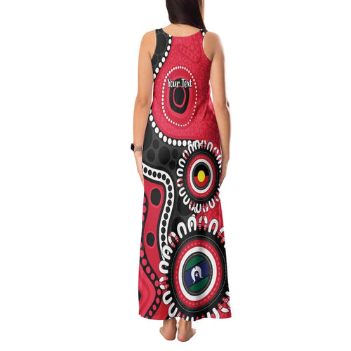 St Kilda NAIDOC 2026 Personalised Tank Maxi Dress 50 Years of Deadly Aboriginal Art